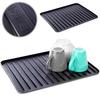 Black Dish Drying Mat 39.5x30.5 Cm