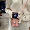 Crossbody Leather Flower Phone Case for Samsung Galaxy Z Flip 6 5 4 3 Flip6 Flip5 Flip4 Flip3 5G Hard Shell Shockproof Cover