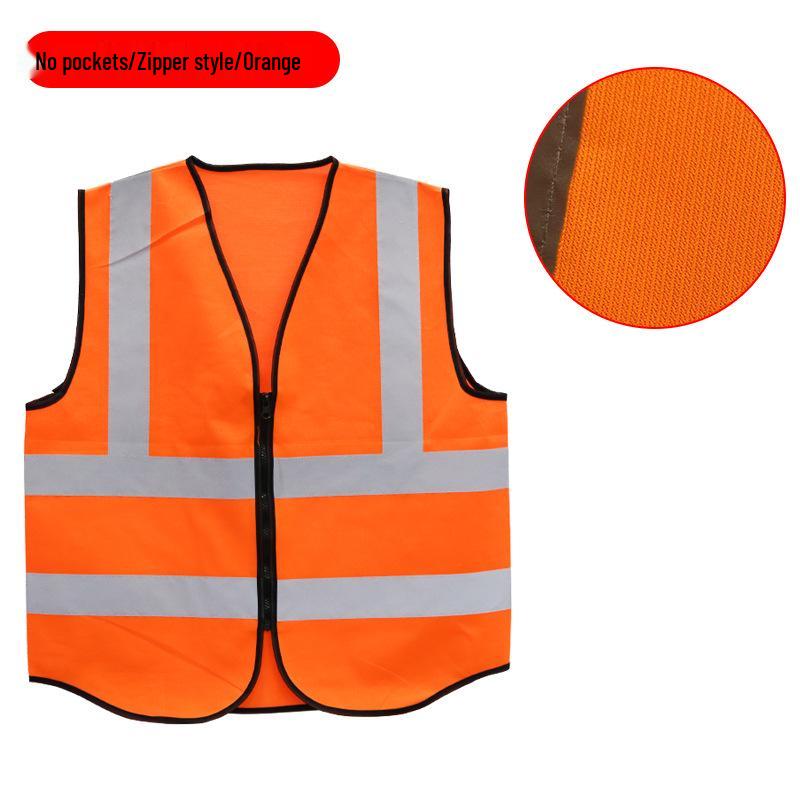 Reflekterande säkerhetsväst för trafik, byggarbetsplatser och trädgårdsarbete - Fluorescerande grön, Anpassningsbar. 