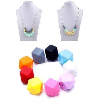 4 Necklaces Baby Teether Teething Nursing Jewelry Green Yellow Turquoise Orange