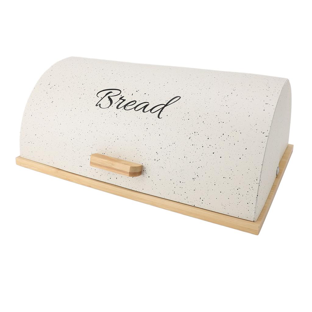 Brotdose Holz Eisen Rolldeckel Flachseitiger Brotaufbewahrungsbehälter mit 3 Stück Vorratsgläsern für