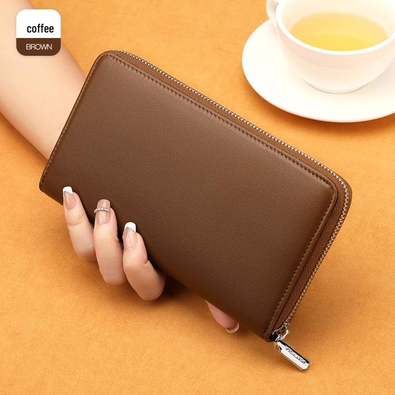 Women's & Men's Large Capacity Anti-Demagnetization Zipper Wallet with Multi-Card Slots & ID Holder