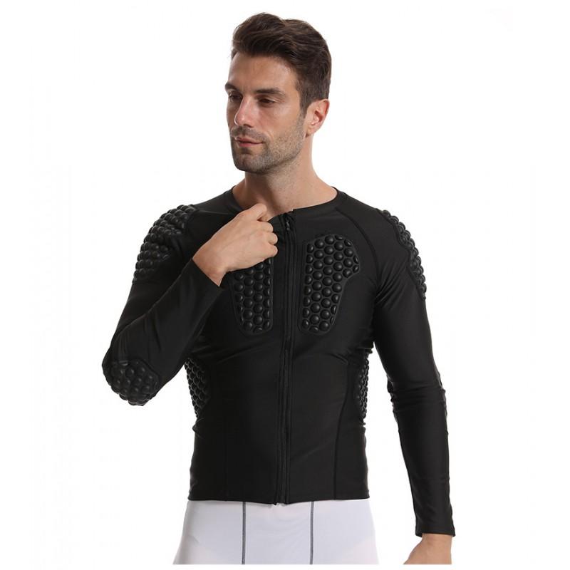 Multi-Sport Protective Long Sleeve Shoulder Guard Top Basketball Football Rugby Skateboarding Skiing Training