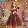 Forest Fairy Girl Costume Dress With Tulle Skirt Butterfly Wings Magic Wand For Toddler Girls