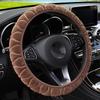 Universal Antiderrapante Moda Interior Automotivo Macio Quente Outono Inverno 38cm Curto Pelúcia Auto Carro SUV Volante Capa
