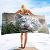 Tiger Beach Towel,Quick Dry Microfiber Compact Beach Blanket,Lightweight Pool Towel for The Swimming, Bath Camping Yoga Gym