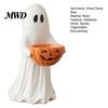 Porta Caramelle Decorativo Statuetta Fantasma di Halloween con Ciotola Zucca, Statua Carina in Resina, Souvenir Autoportante, Porta Dolcetto o Scherzetto per l'Ingresso