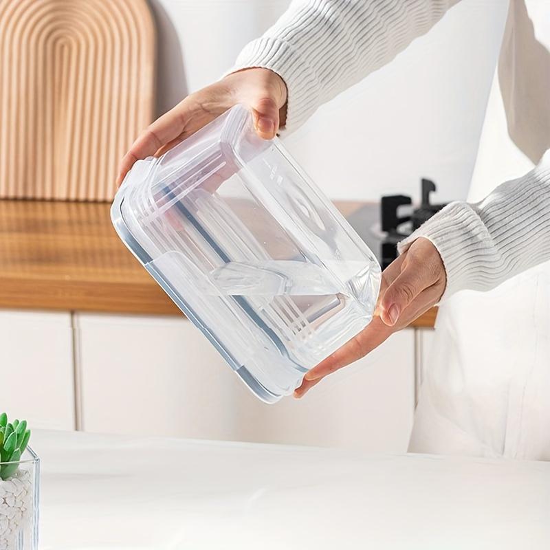 Lebensmittelaufbewahrungsbehälter 2-lagiges luftdichtes Design Wiederverwendbar & Stapelbar Küchenaufbewahrungsbox Perfekt zur Aufbewahrung von Obst, Gemüse, Fleisch & Getreide