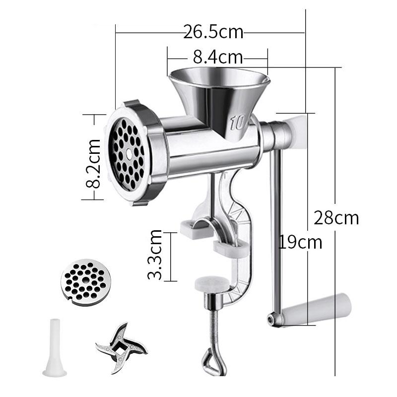 Tritacarne Manuale in Acciaio Inossidabile Tritacarne Manuale Tritacarne Manuale per Carne Macchina per Salsicce Tavolo per Uso Domestico Tritacarne per Maiale Macchina per Salsicce
