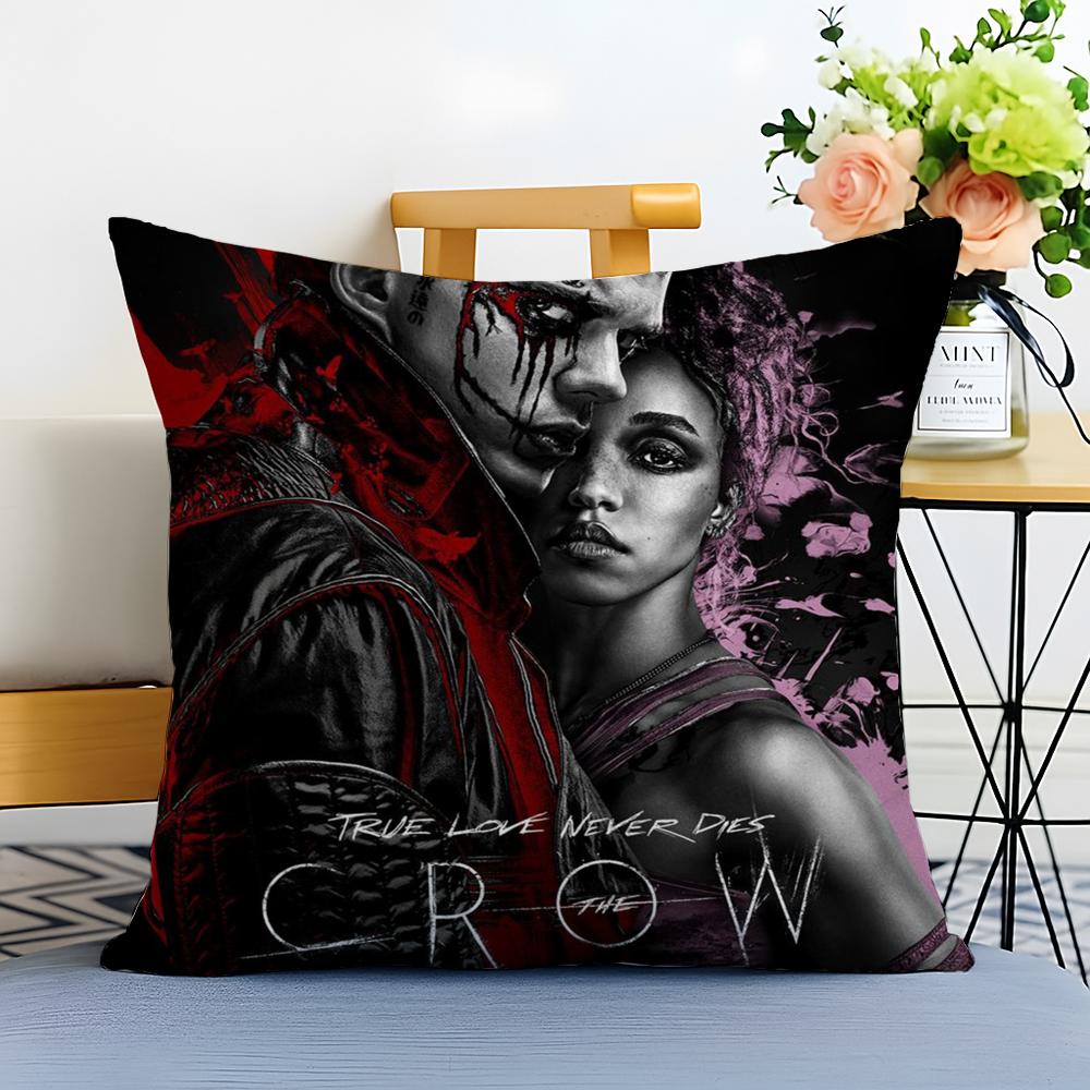 RRaven CCrow Movie Cushion Cover Washable Linen Pillowcase Soft  for Sofa Bed Cozy Home Room Decor