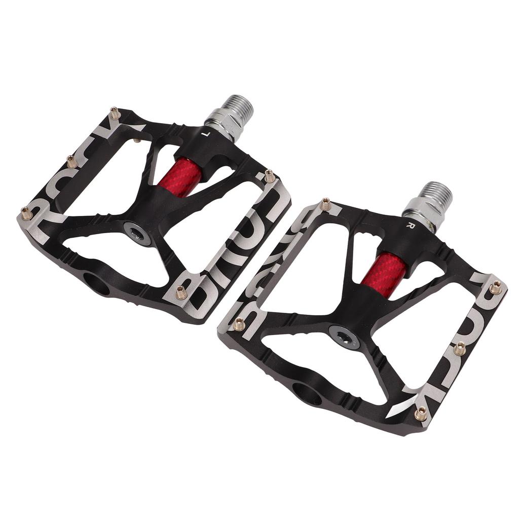 1 Pair Bike Pedals Aluminum Alloy Black Hollowed Non Slip Mountain Road Bicycle Accessories