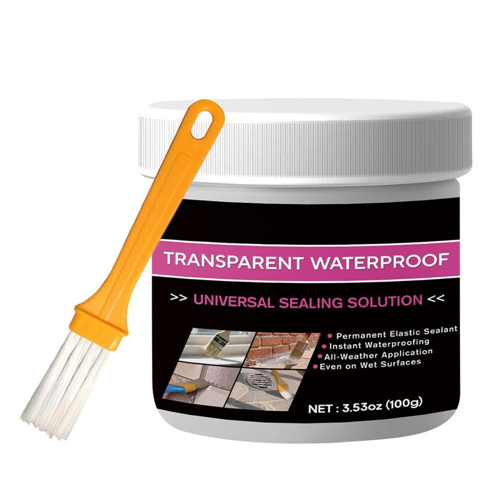 100g Transparent Waterproof Sealant Adhesive for Exterior Walls Leak Proof Coating Bathroom Floor Crack Sealing Repair Tools