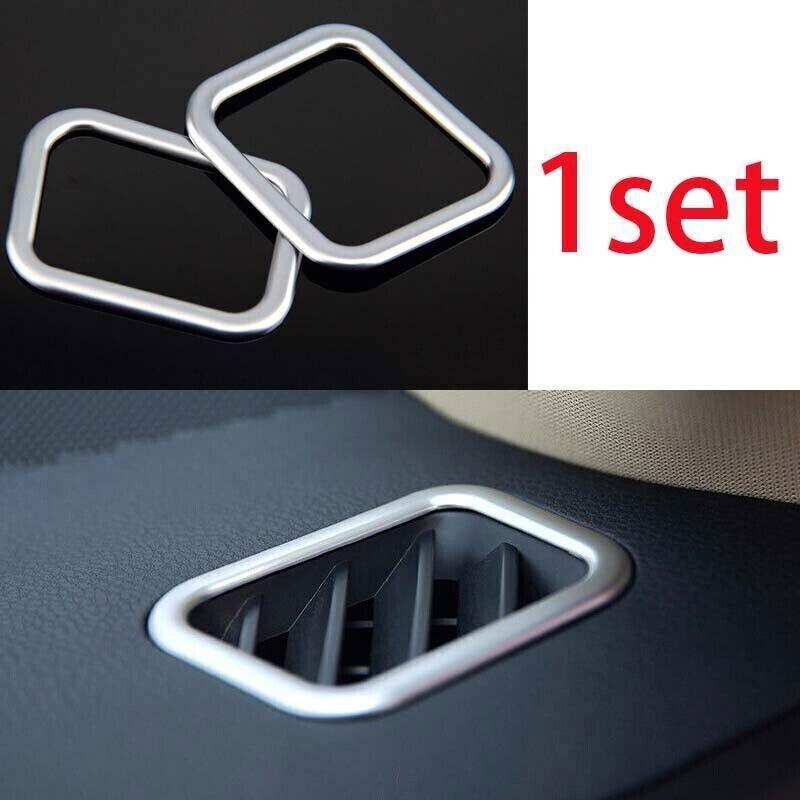 For Toyota Highlander 2015- ABS Silver Dashboard Side Vent Overlay Cover 2x