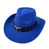 Cowboy Hat Western Cowboy Top Hat Tibetan Jazz Hat Travel Shade Big Brim Rolled Brim Hat