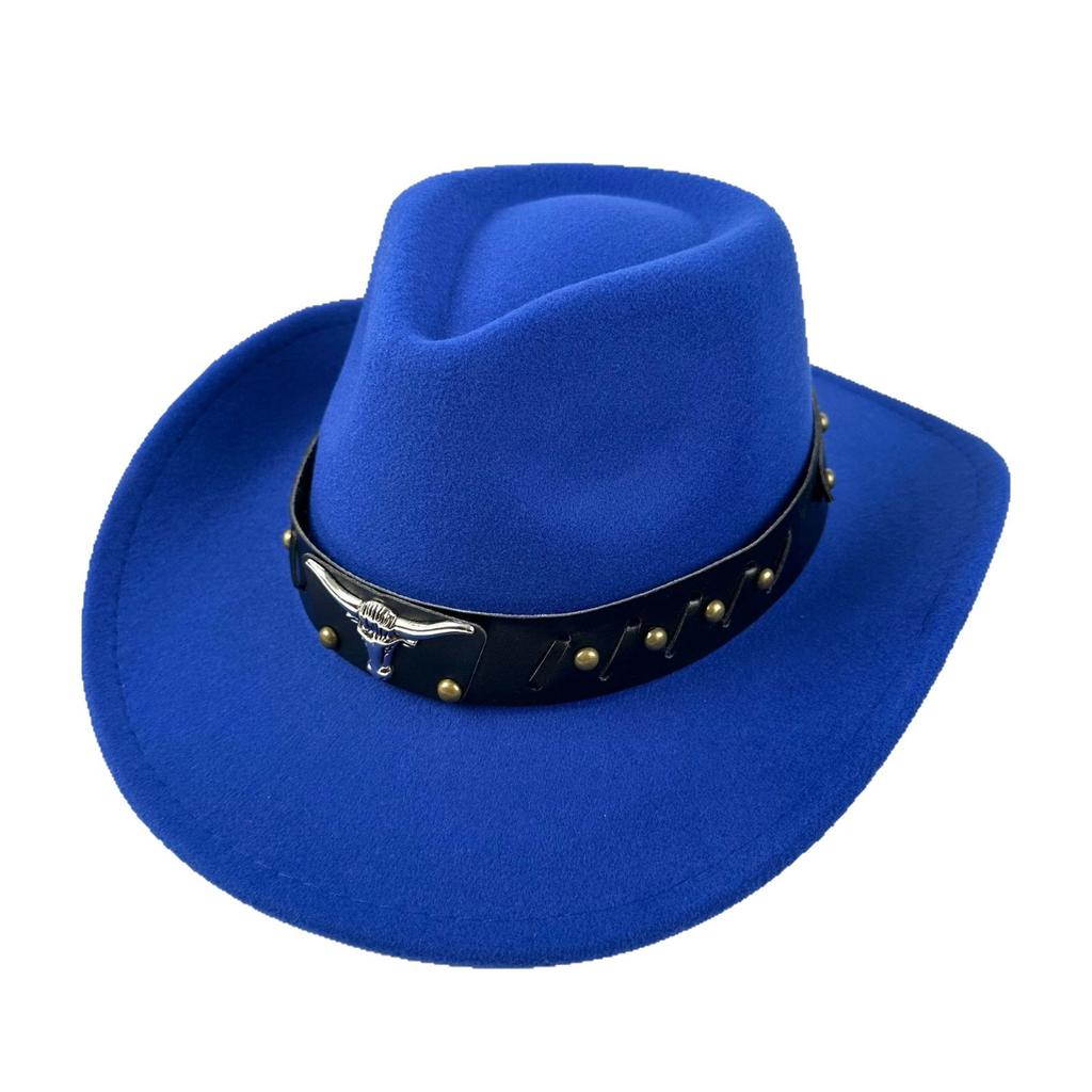 Cowboy Hat Western Cowboy Top Hat Tibetan Jazz Hat Travel Shade Big Brim Rolled Brim Hat