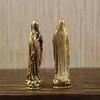 Mosazný přívěsek s figurkou Marie Mosazná figurka Marie Čistá měď Vintage figurka Panny Marie