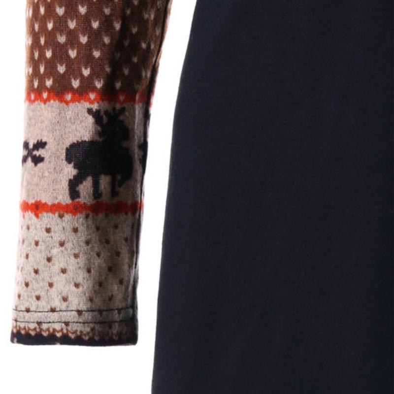 Hot Lady Women Dress Christmas Elk Print Long Sleeve Hooded Evening Party Dress For Festive Occasions