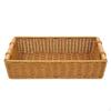 OpenTop Basket with Wooden Handles | Rattan Storage Handles, for Countertop L