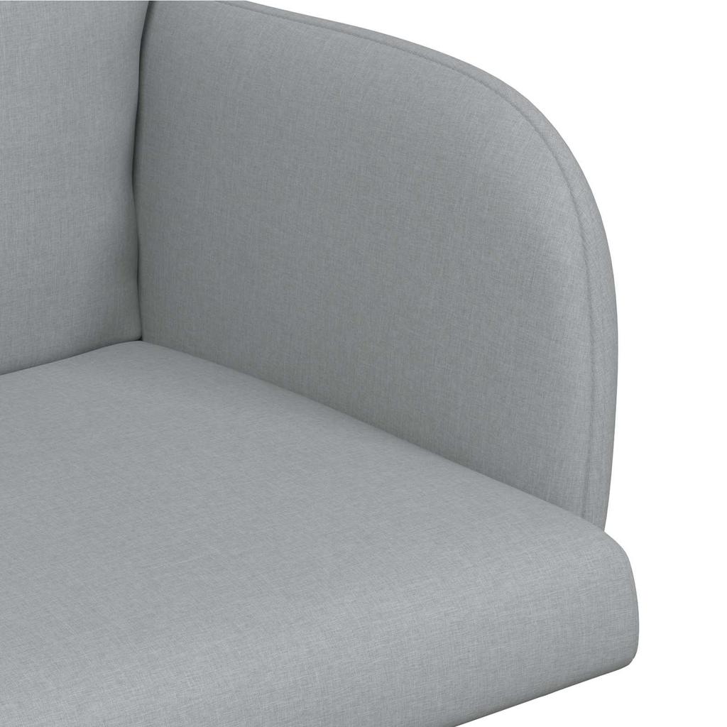 Dining Chairs 6 Pcs Fabric Light Gray 60 X 56 X 96 Cm