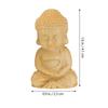 3Pcs Buddha Avalokitesvara Mini Statue Set Hand Carving Figurines for Zen Home Office Decoration Flower Pot Micro Decoration