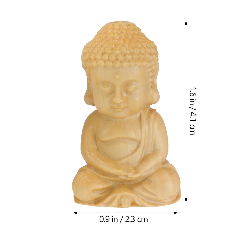 3Pcs Buddha Avalokitesvara Mini Statue Set Hand Carving Figurines for Zen Home Office Decoration Flower Pot Micro Decoration