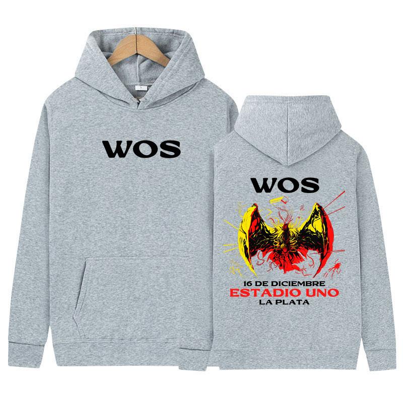 Rapper Wos New Album 2025 Merch Hoody Men's Clothing Hip Hop Oversized Sweatshirt Fashion High Quality Fleece Hoodies Streetwear