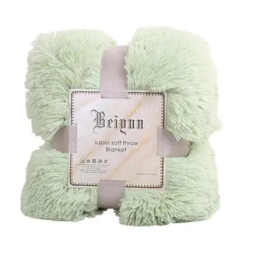 80x120cm Soft Fluffy Shaggy Warm Bed Sofa Bedspread Bedding Sheet Throw Blanket Travel Patchwork Bedspread