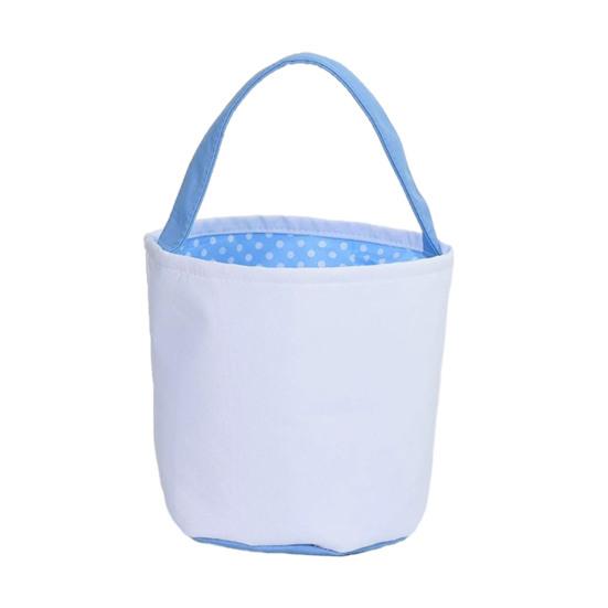 

Easter Hand Gift Bag Bunny Pattern Handle Design Easter Egg Hunt Basket DIY Gift Candy Storage Pouch синій