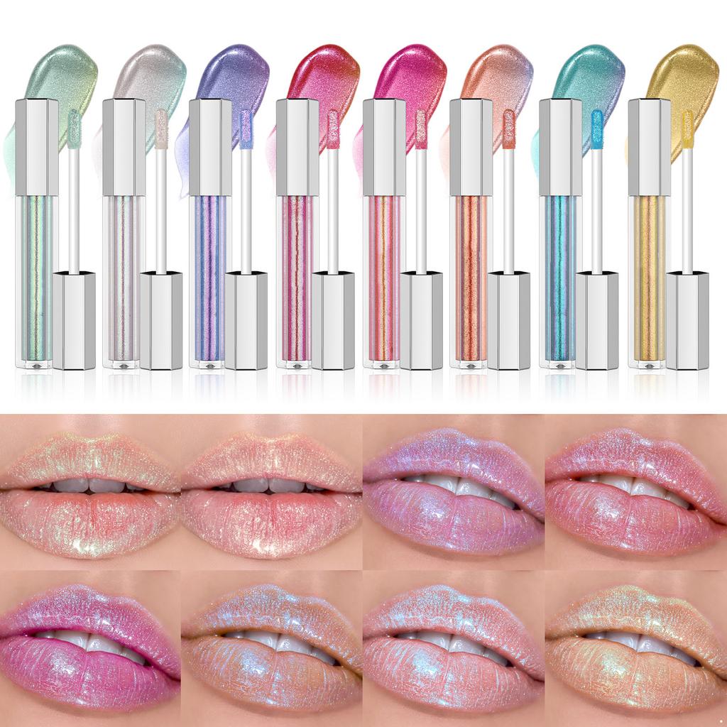 Natural Shine Lip Gloss 1Pc for Women Girls Hydrating Moisturizing with Glittery Pearl Finish Long Lasting Cosmetic Makeup Essential