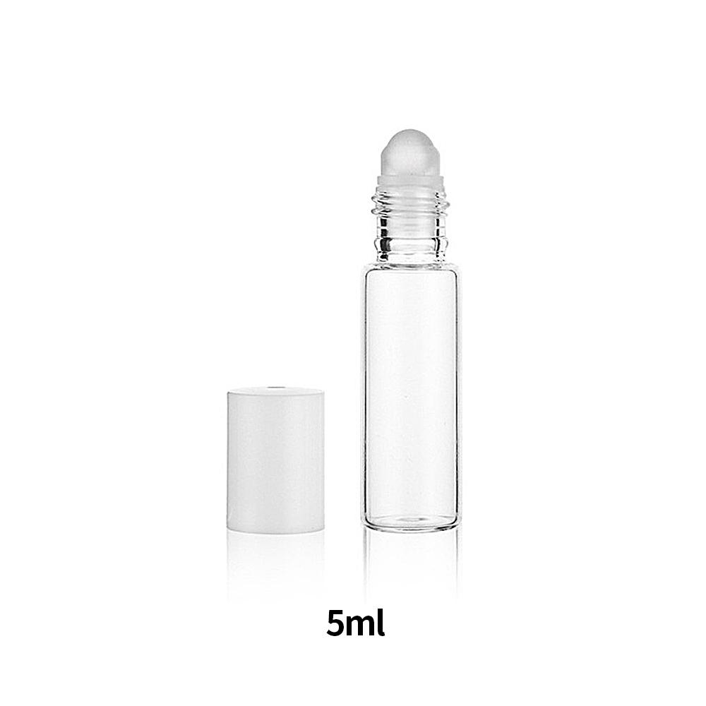 5ml/10ml Essentiële Olie Rollerflesjes Leeg Herbruikbaar Cosmetisch Glazen Reisflesjes met Rollerbal Plastic Dop