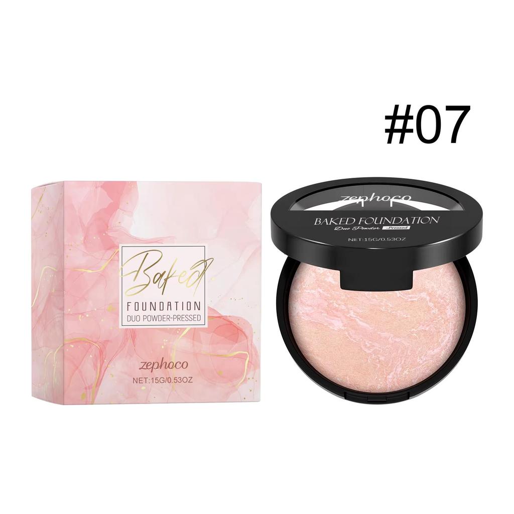 7 Colors Concealer Powder Long Lasting Oil Control Light Thin Makeup Setting Brighten Coverage Highlighter Portable Cosmetics