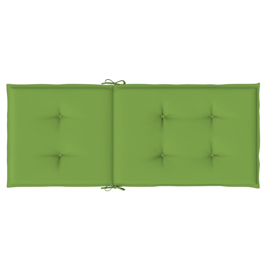 High Back Chair Cushions 6 Pcs Melange Green 120x50x4 Cm Fabric