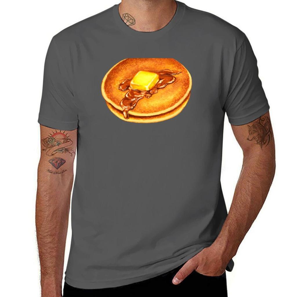 Pancakes Pattern  Blue TShirt t shirt Unisex plain TShirt