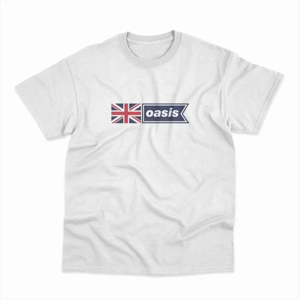 Summer Oasis Band Britská rocková hudba Evropská a americká trendová značka Ležérní trička s krátkým rukávem Pánská a dámská Letní top