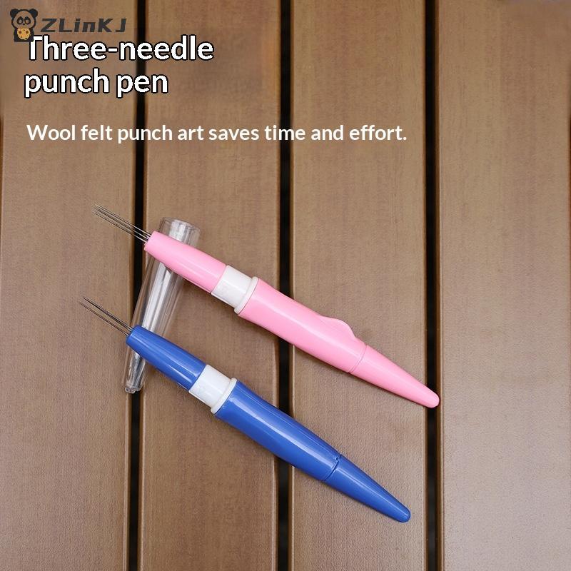 Needle Pen Wool Felt Making Kit with 7 Replace Needles Convenient DIY Craft Tool for Art Studio and Home Use
