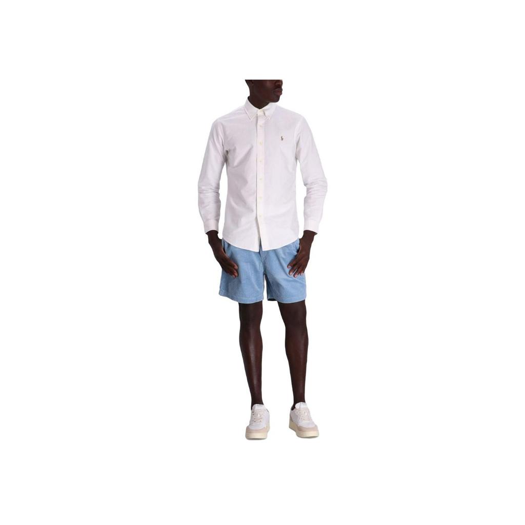 Polo Ralph Lauren Solid Color Lace-Up Straight Leg Casual Shorts Men shorts Light-Blue 710800214-029
