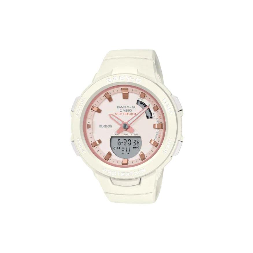 CASIO Women s BABY-G 47.4mm Pink Watch BSA-B100CS-7AJF Pink Watch Dial