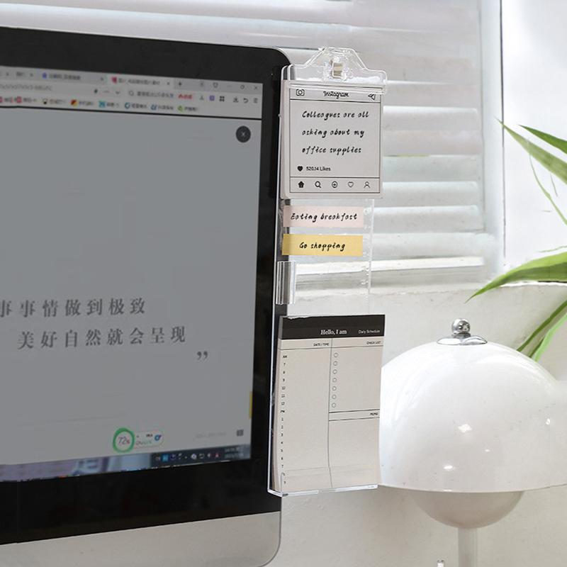 Monitor Haftnotiz-Organizer Haftnotizhalter für Schreibtisch Monitor Desktop Buchständer Gratfreies Organisationsboard für Unternehmen