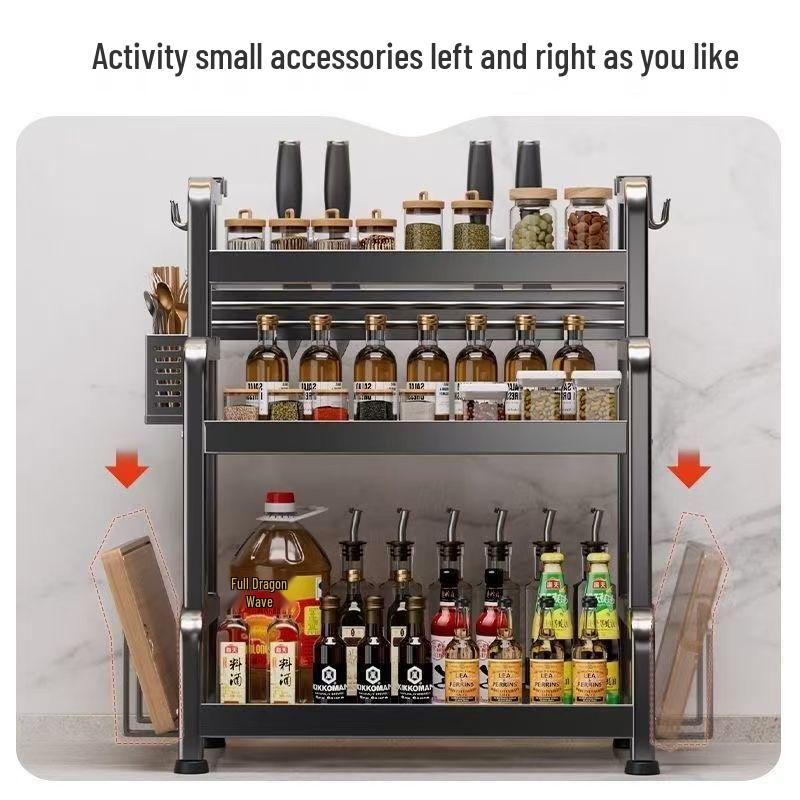 Multi-Layer Countertop Spice Rack & Utensil Holder