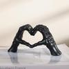 Resin Love Gesture Sculpture Premium Nordic Light Luxury Craft Ornament for Home Office Desktop Decoration