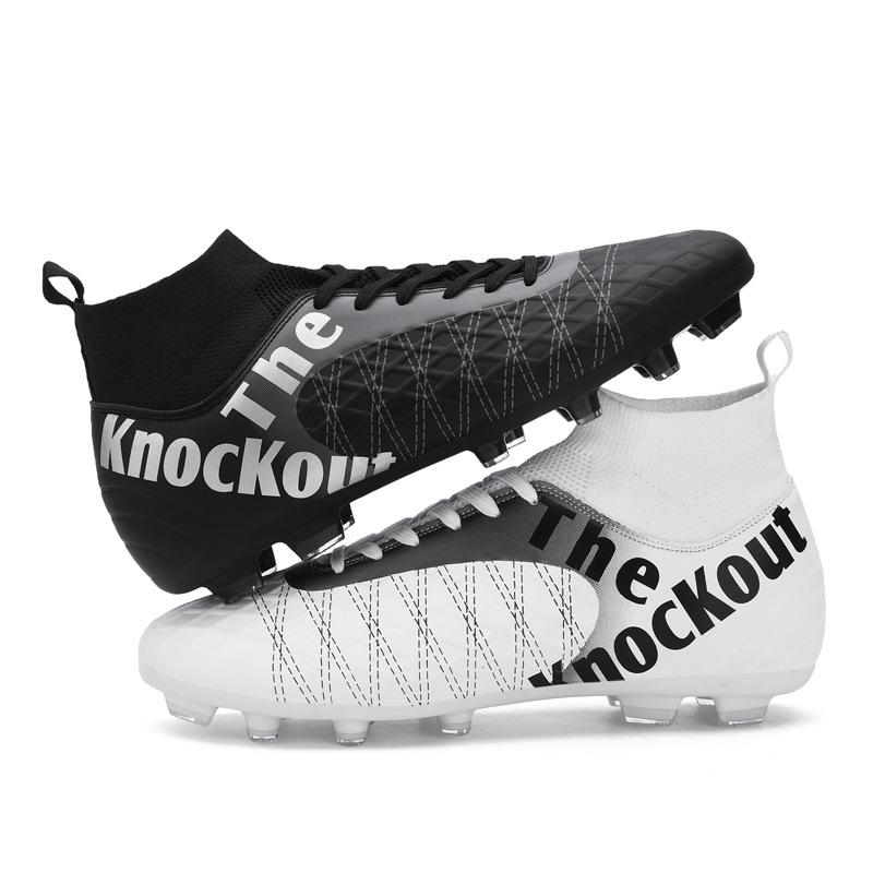 505 Football Shoes Children Boys Girls Teenagers With A High Top Flying Weave HG Long Nails FG Broken TF Flat Leather Surface Suitable Sports
