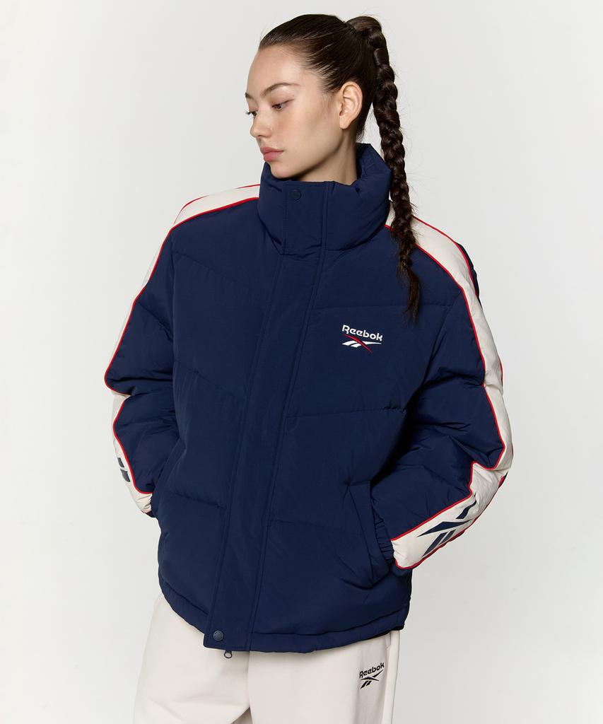 Reebok Classic Vector Paneled Down Jacket - Navy