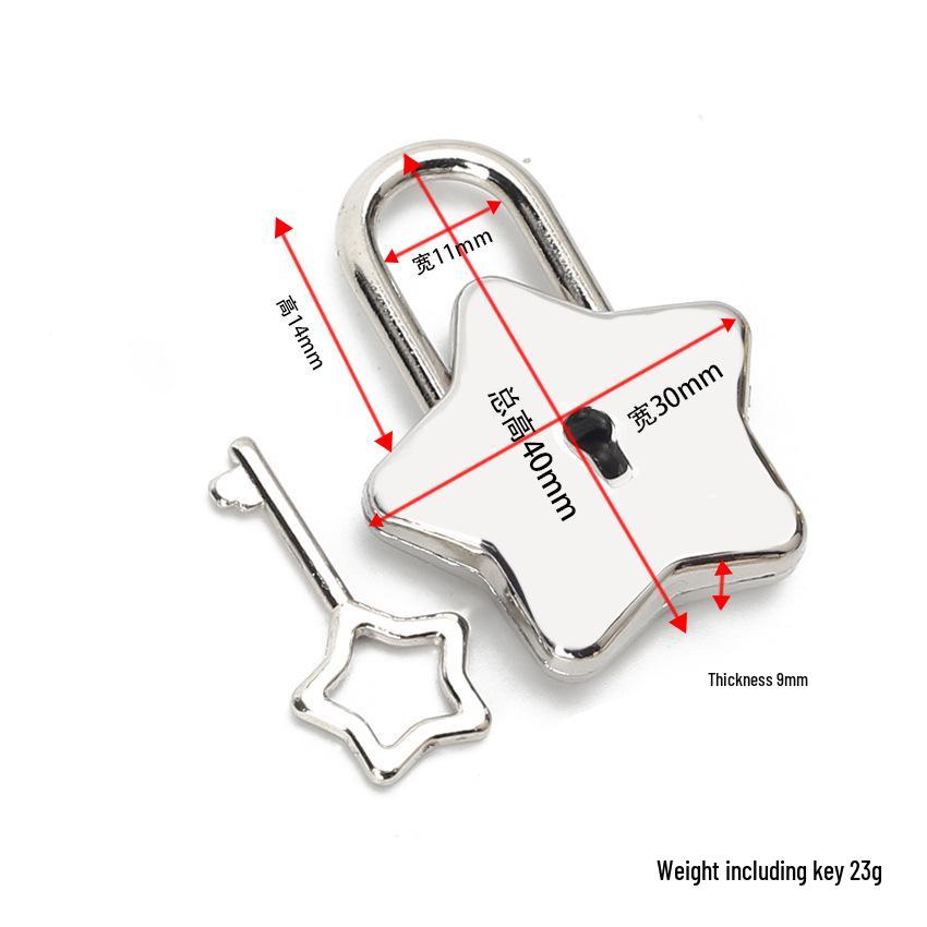 Alloy Star Lock for Drawers, Doors, Cabinets, Backpacks, and Luggage
