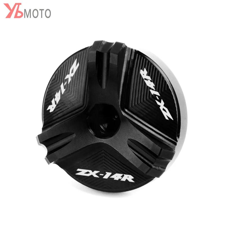 Motorcycle Green CNC Oil Filler Cap Plug Cover Cap For Kawasaki NINJA ZX14R ZX-14R 2012- ZZR1400 ZZR 1400 ZX1400 Accessories