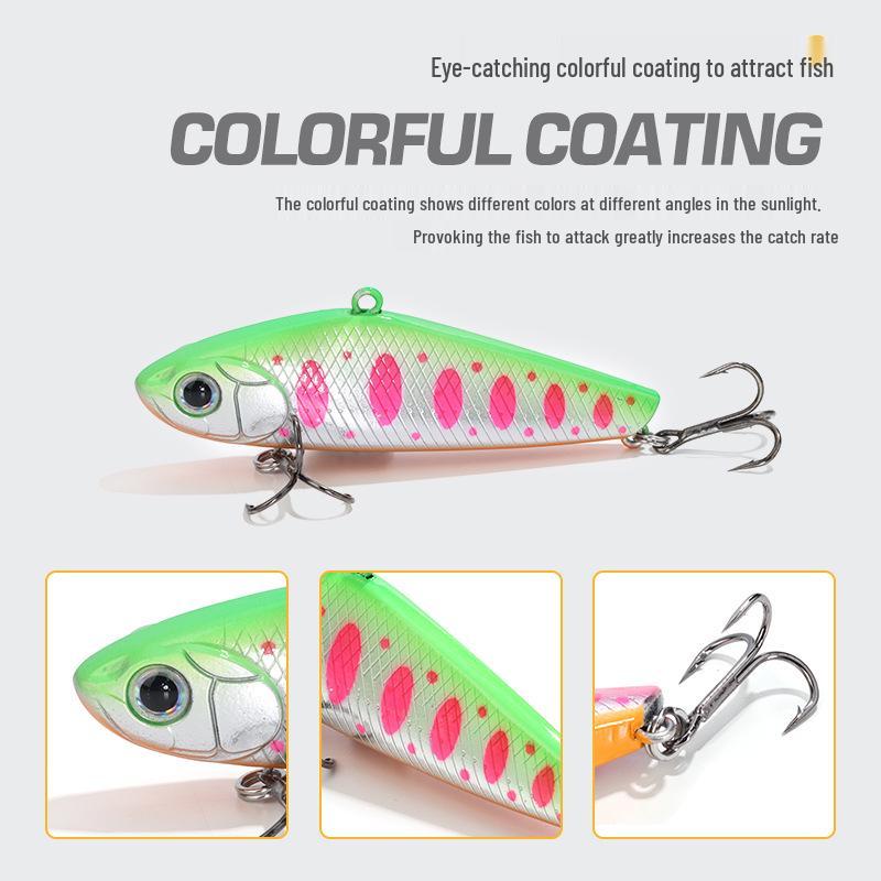 Custom Pointed Tail Vib Lure: Iron Plate Vibration Casting Swim Bait