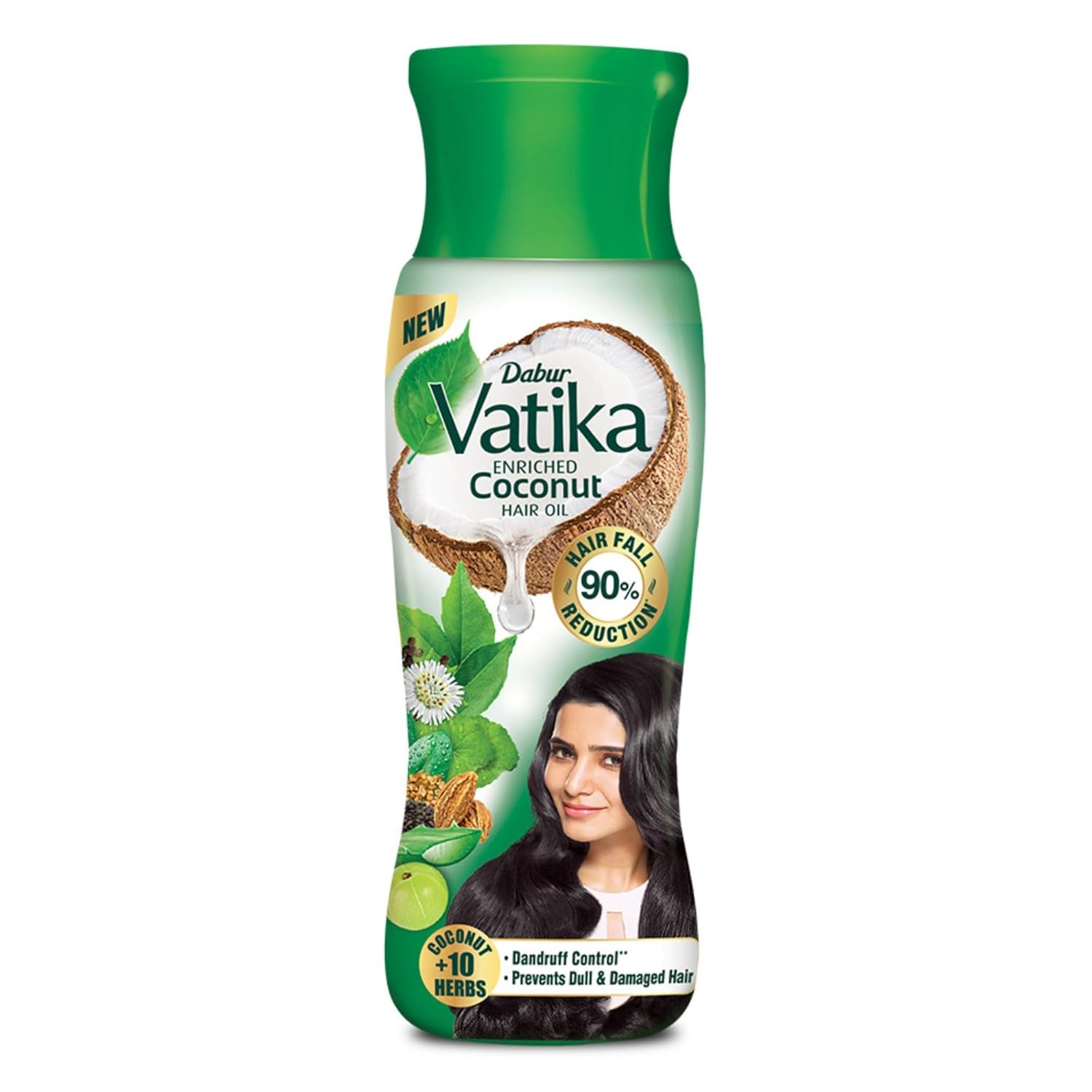 

Dabur Vatika Enriched Coconut Hair Oil 300ml | Coconut & Herbal Blend For Hair Fall Reduction, Stronger Roots & Nourished Shiny Hair