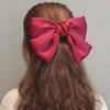 High-End Seersucker Large Bow Hair Clip