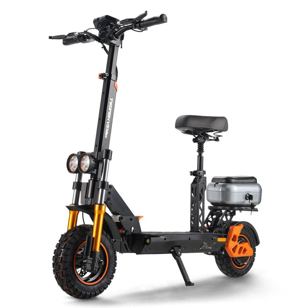 Twofish V5 Max Electric Scooter 11" Tire 1000W Peak Motor Urban Commuter E-scooter With Seat 48V 18AH Dual Disc Brakes Max Load 120Kg