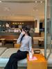 Women's Long-Sleeve Off-Shoulder Button-Up Base Layer Top - Stylish Autumn/Winter 2026 Arrival