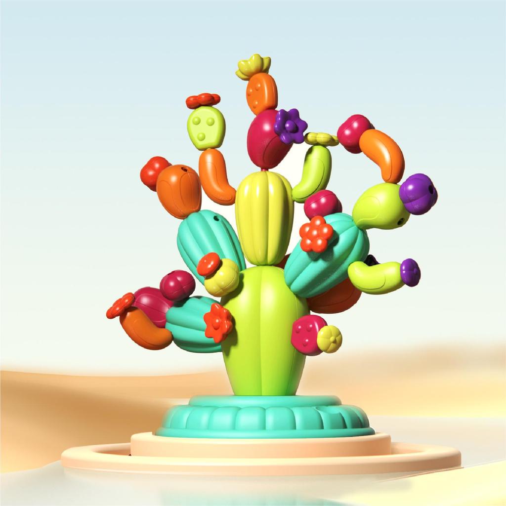 Children's DIY Cactus Interlocking Building Blocks - Educational Toy Set